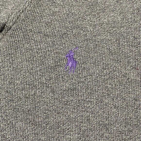 VTG Polo Ralph Lauren Sweater Mens Large Grey Cardigan Shawl Collar Cozy Preppy - Picture 2 of 11